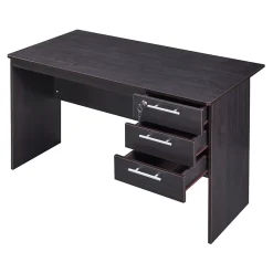Bureau Ragunda 120 x 59 x 75 cm effet bois foncé en.casa