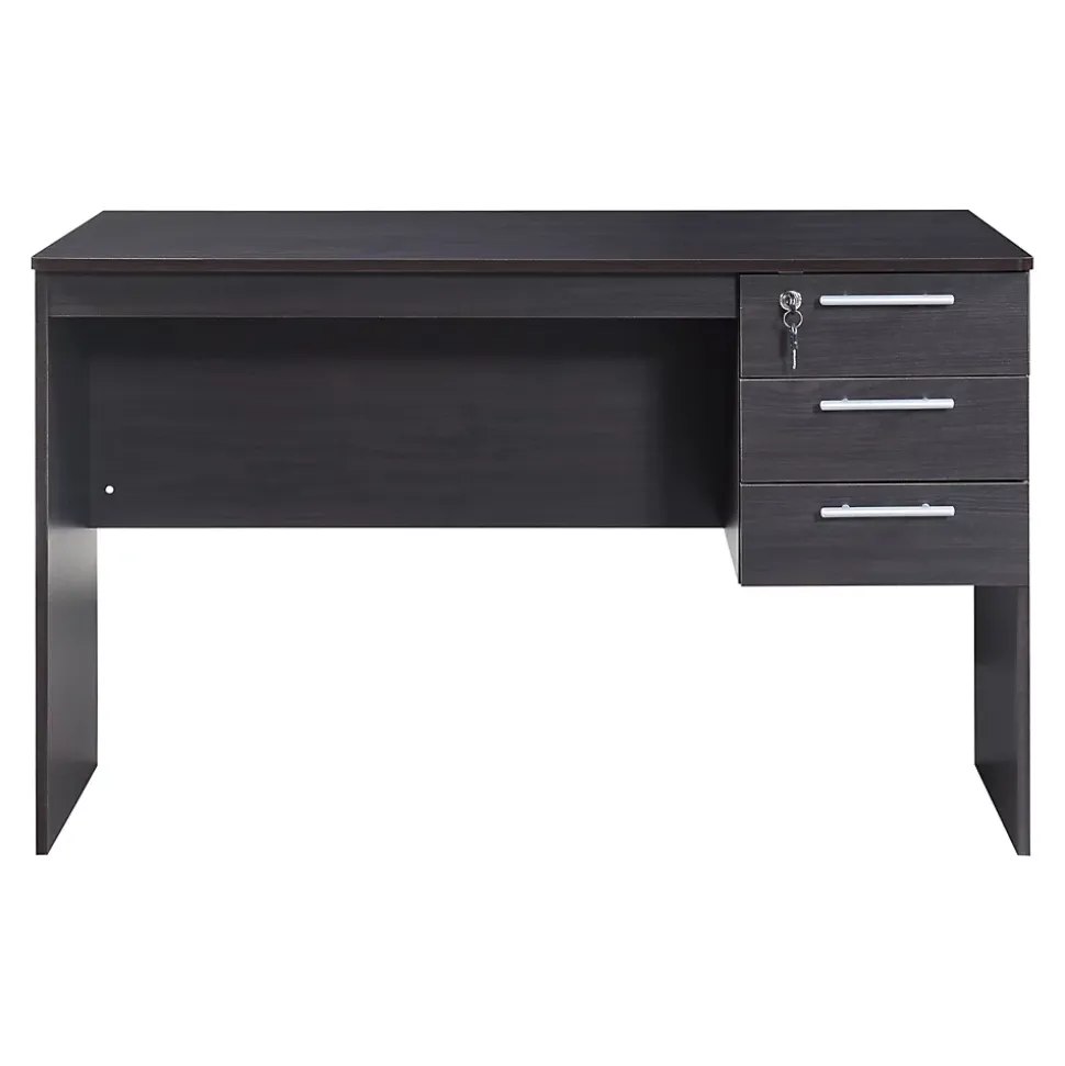 Bureau Ragunda 120 x 59 x 75 cm effet bois foncé en.casa
