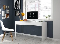 Bureau reversible avec tiroir coloris Blanc Artic - 75 x 138 x 50 cm
