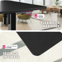 Bureau réglable en hauteur électrique avec système anti-collision