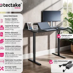Bureau réglable en hauteur électrique avec système anti-collision