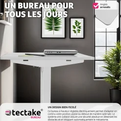 Bureau réglable en hauteur électrique avec système anti-collision