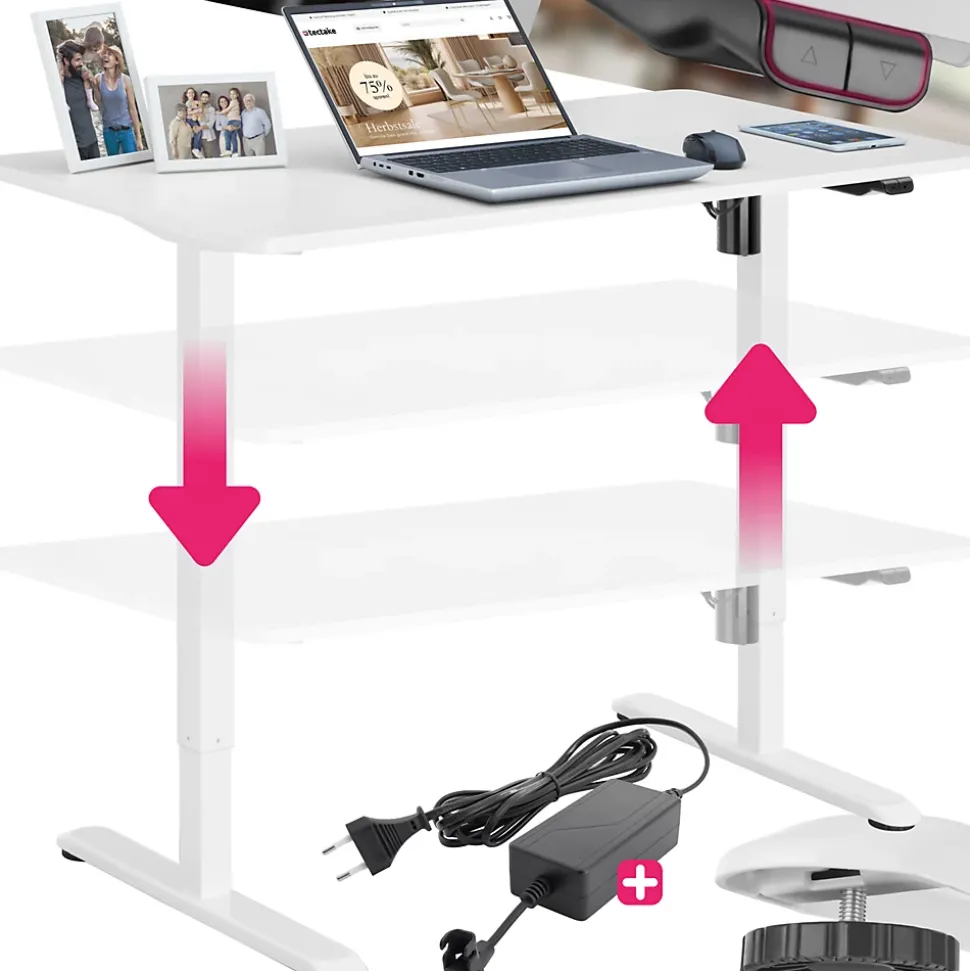 Bureau réglable en hauteur électrique avec système anti-collision