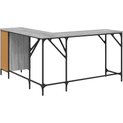 Bureau sonoma gris 141x141x75 cm bois d'ingénierie vidaXL