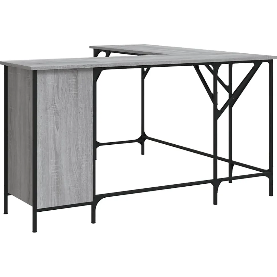 Bureau sonoma gris 141x141x75 cm bois d'ingénierie vidaXL