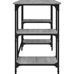 Bureau sonoma gris 140x50x75 cm métal et bois d'ingénierie vidaXL