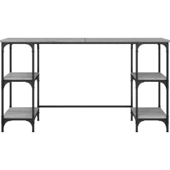 Bureau sonoma gris 140x50x75 cm métal et bois d'ingénierie vidaXL
