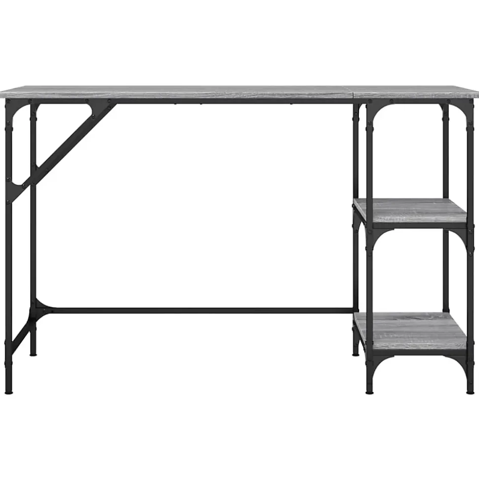 Bureau sonoma gris 120x50x75 cm métal et bois d'ingénierie vidaXL