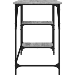 Bureau sonoma gris 120x50x75 cm métal et bois d'ingénierie vidaXL