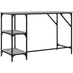 Bureau sonoma gris 120x50x75 cm métal et bois d'ingénierie vidaXL