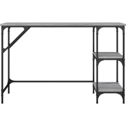 Bureau sonoma gris 120x50x75 cm métal et bois d'ingénierie vidaXL