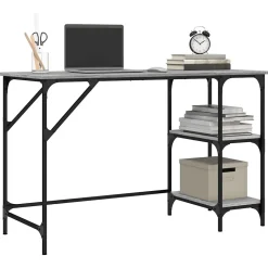 Bureau sonoma gris 120x50x75 cm métal et bois d'ingénierie vidaXL