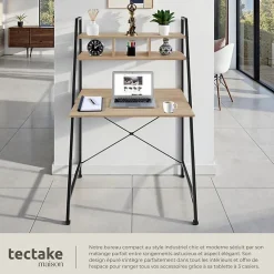 Bureau Style industriel 3 Compartiments de rangement