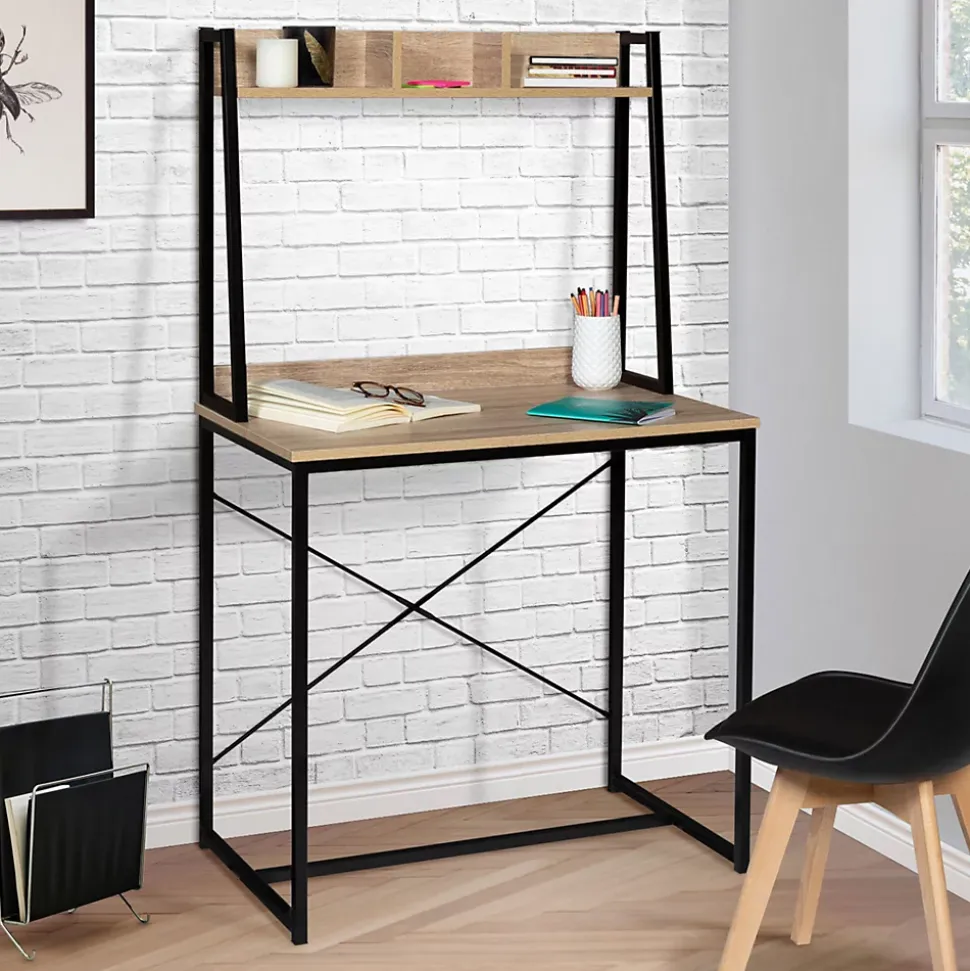 Bureau étagère droit DETROIT design industriel