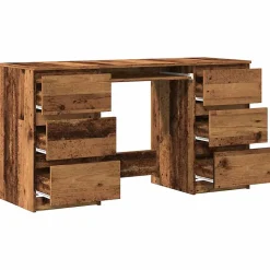 Bureau vieux bois 140x50x77 cm bois d'ingénierie vidaXL