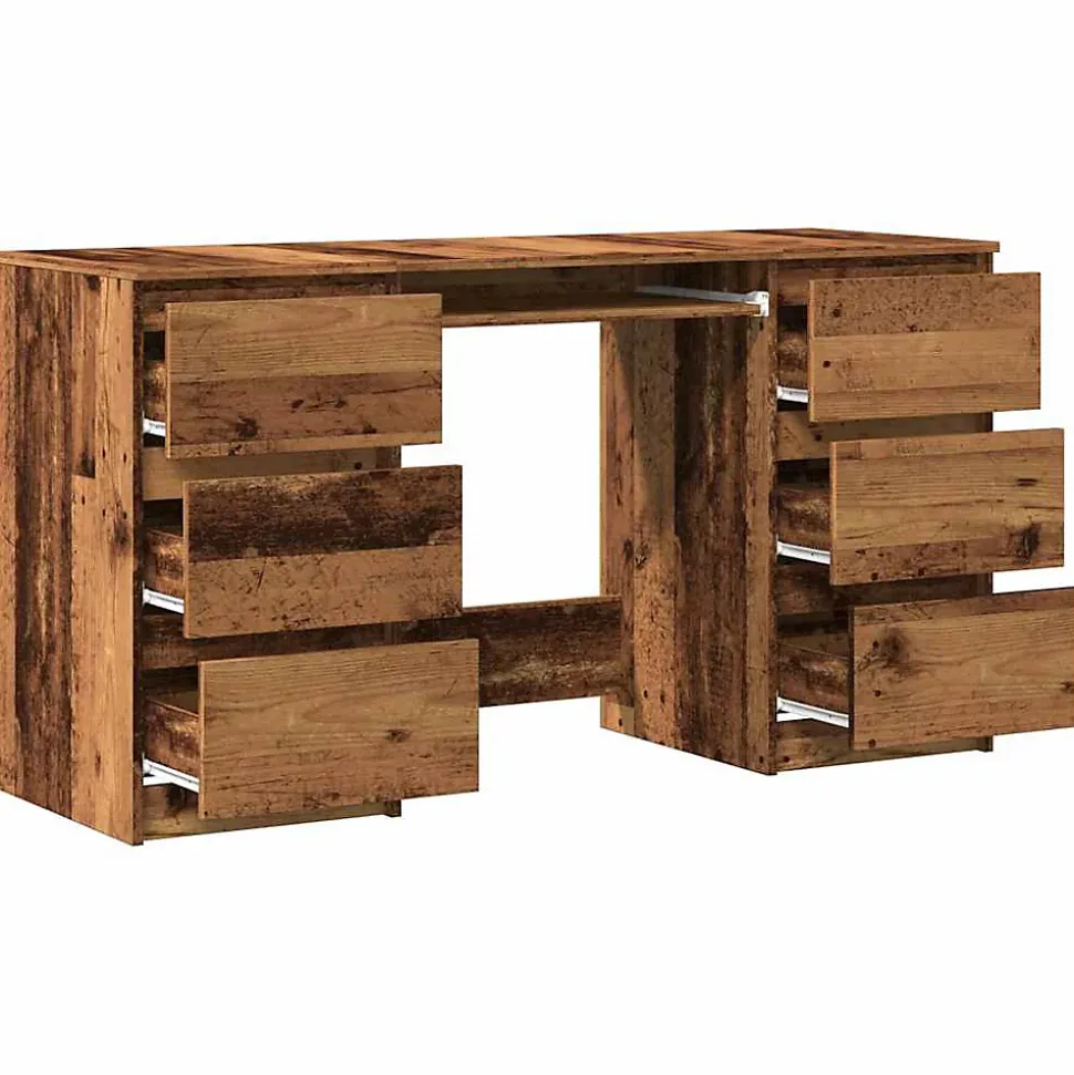 Bureau vieux bois 140x50x77 cm bois d'ingénierie vidaXL