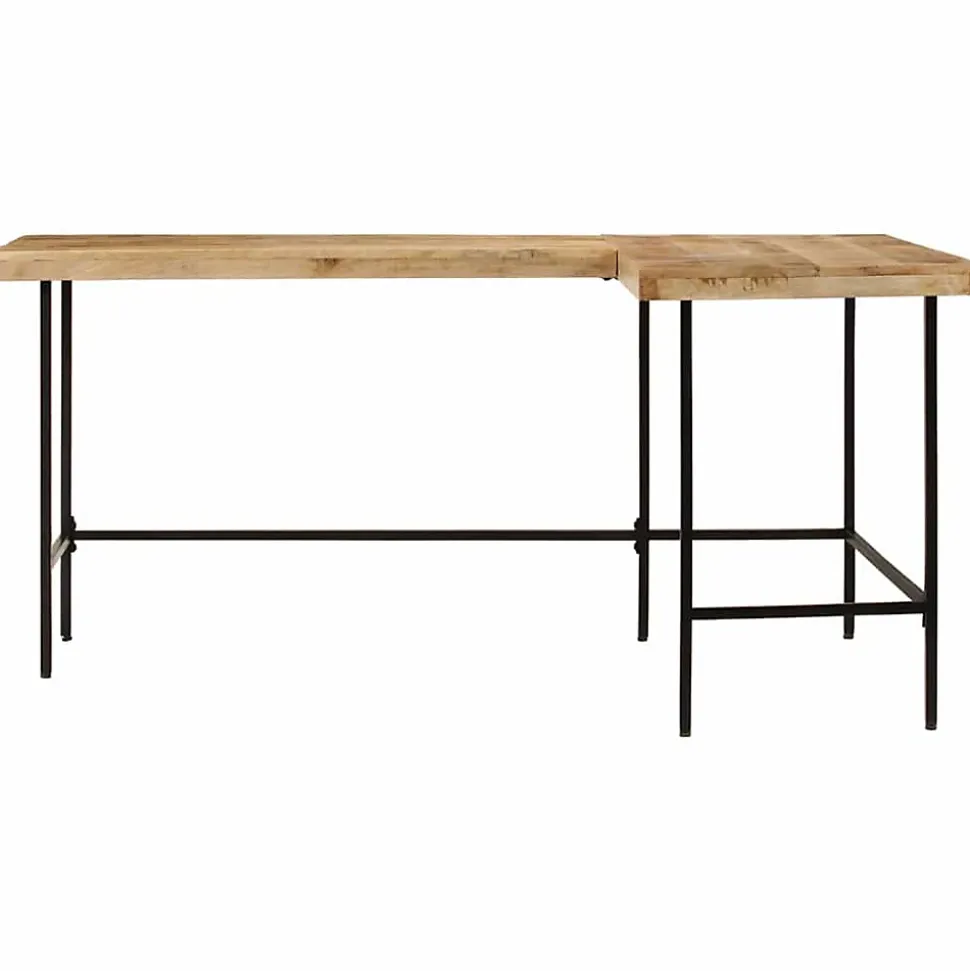 Bureau 165x110x77 cm bois massif de manguier et fer vidaXL