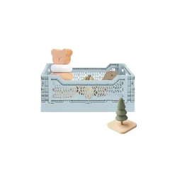 Cagette plastique pliable bleu ciel taille S