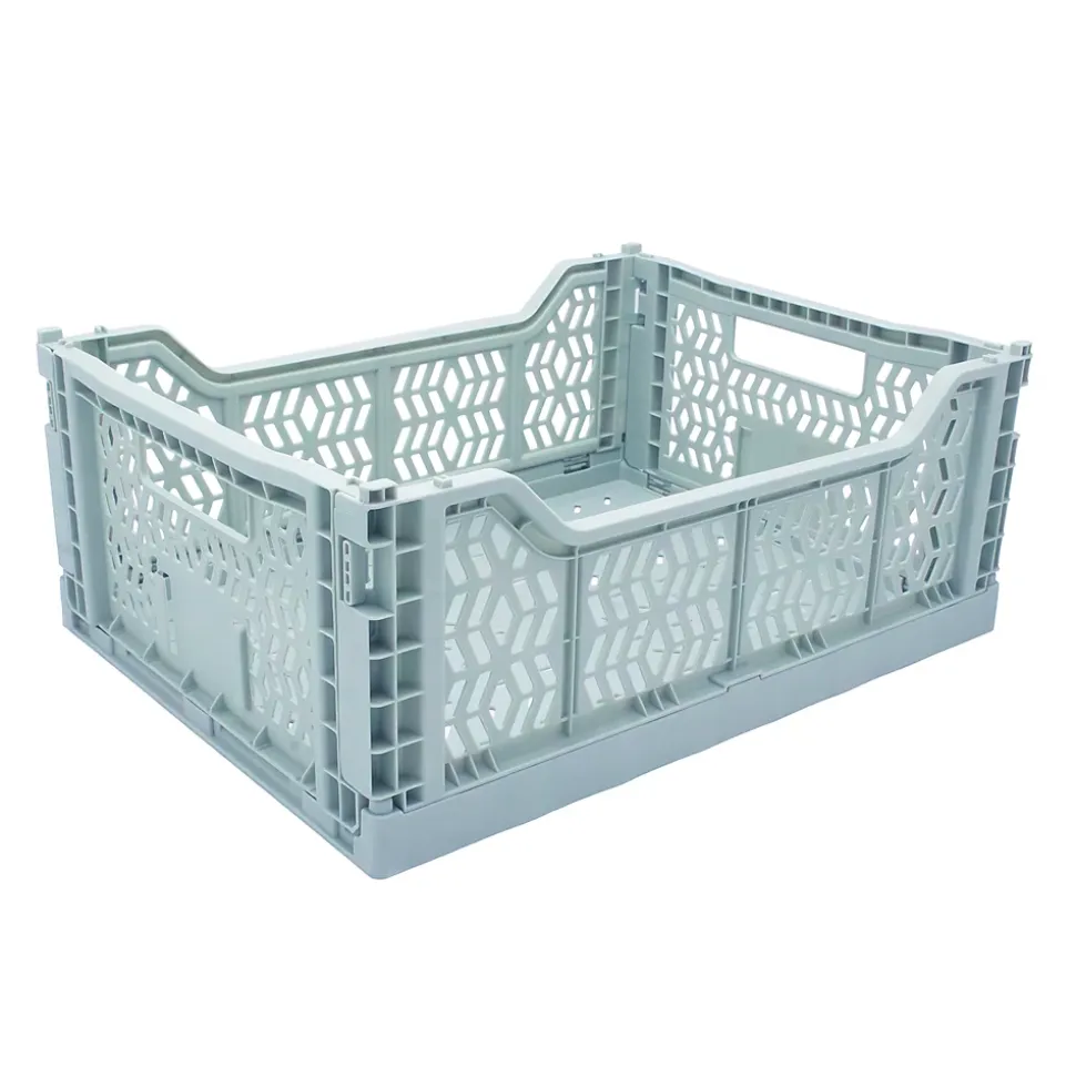 Cagette plastique pliable bleu ciel taille M