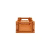 Cagette plastique recyclé pliable terracotta taille S