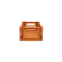 Cagette plastique recyclé pliable terracotta taille S