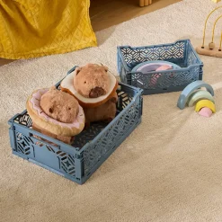 Cagette pliable Arry 30x20cm bleu - Atmosphera