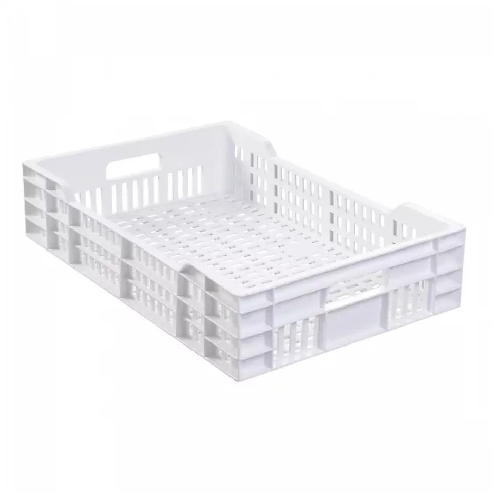 Caisse ajourée 600 x 400 x 135 mm 25 L - blanc