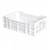 Caisse ajourée 600 x 400 x 200 mm 40 L - blanc
