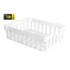 Caisse ajourée empilable emboîtable 400 x 300 x 120 mm - 13 L - blanc