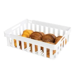 Caisse ajourée empilable emboîtable 400 x 300 x 120 mm - 13 L - blanc
