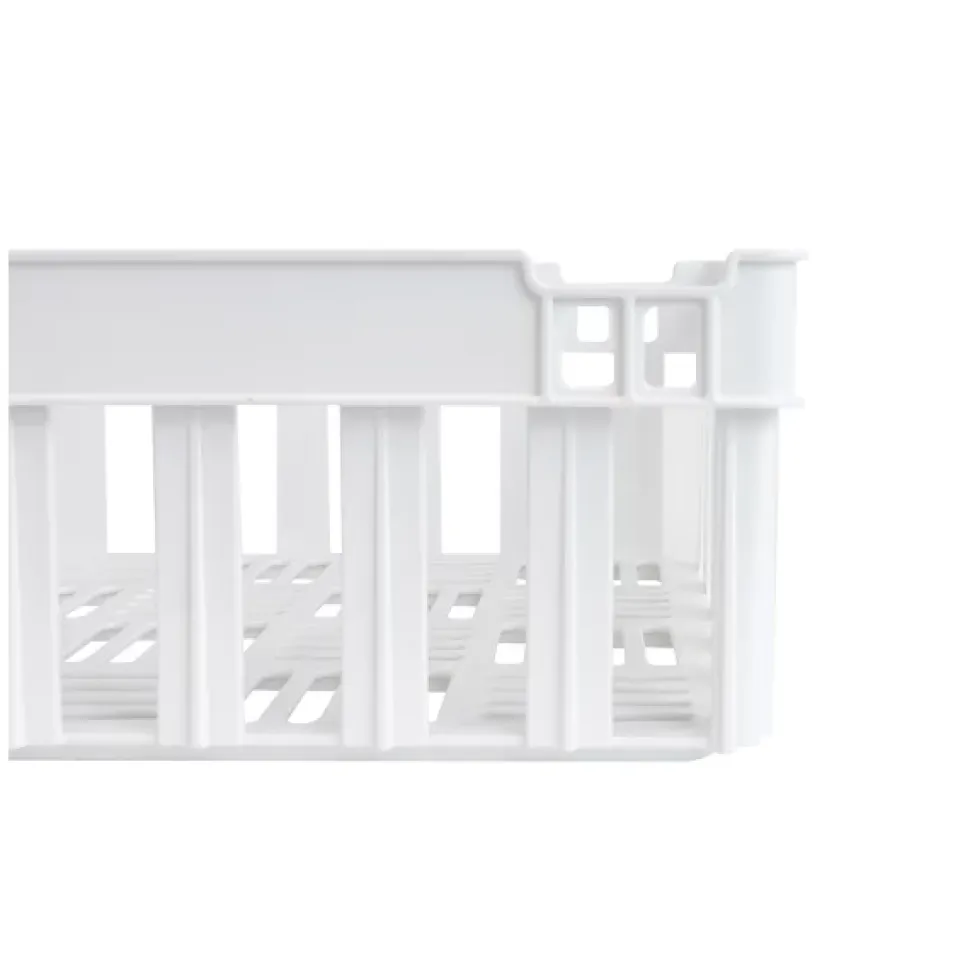 Caisse ajourée empilable emboîtable 400 x 300 x 120 mm - 13 L - blanc