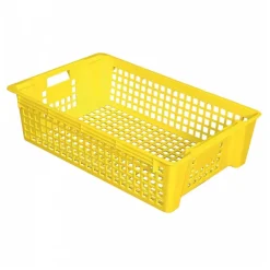 Caisse ajourée empilable emboîtable 600 x 380 x 155 mm 28 L - jaune