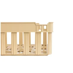 Caisse ajourée empilable emboîtable 400 x 300 x 120 mm - 13 L - beige