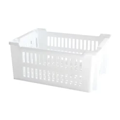 Caisse ajourée empilable emboîtable 400 x 300 x 175 mm - 14 L - blanc