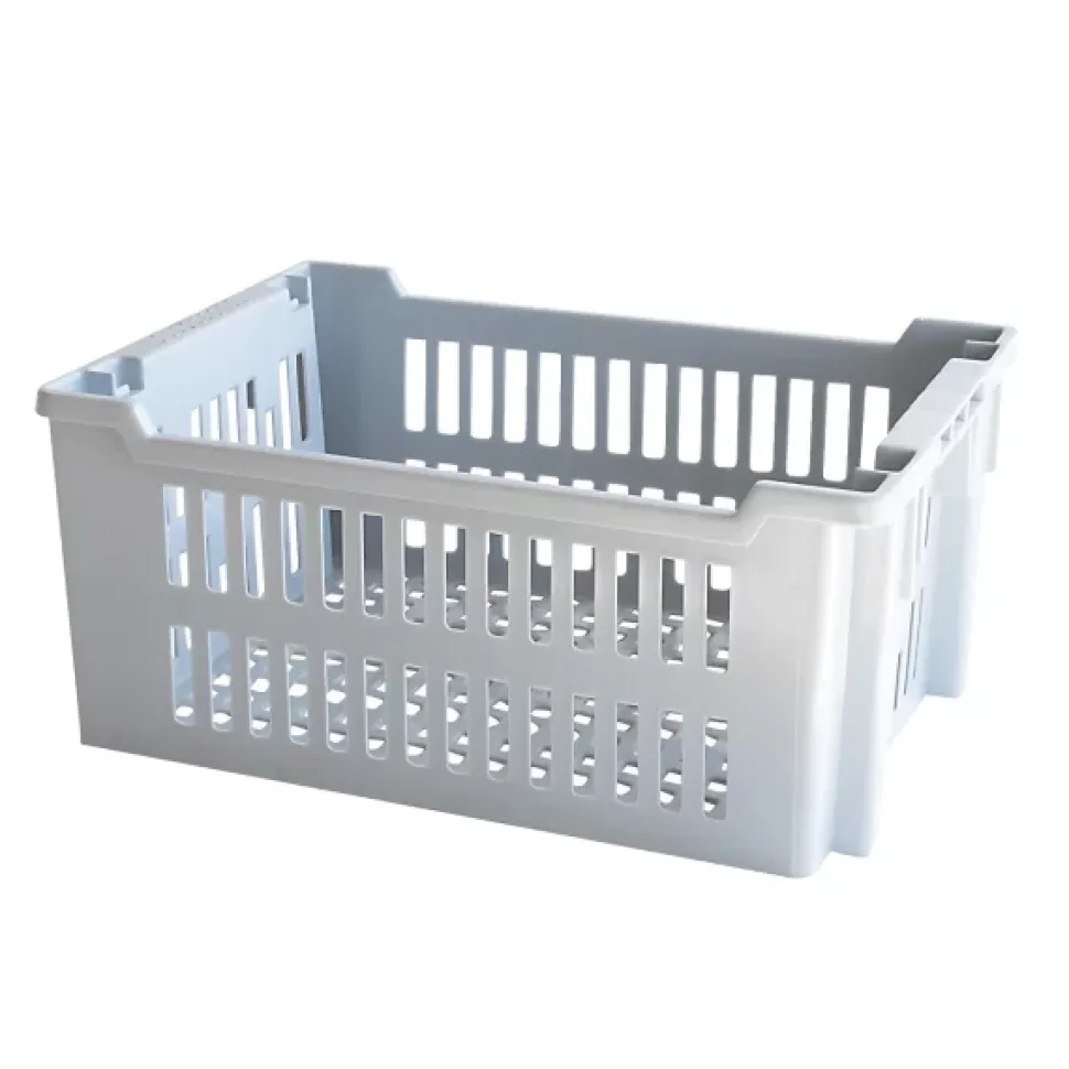 Caisse ajourée empilable emboîtable 400 x 300 x 175 mm - 14 L - gris