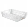 Caisse ajourée empilable emboitable 600 x 400 x 146 mm HACCP - 27 L - blanc