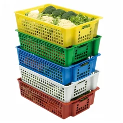 Caisse ajourée empilable emboîtable 600 x 380 x 155 mm 28 L - vert
