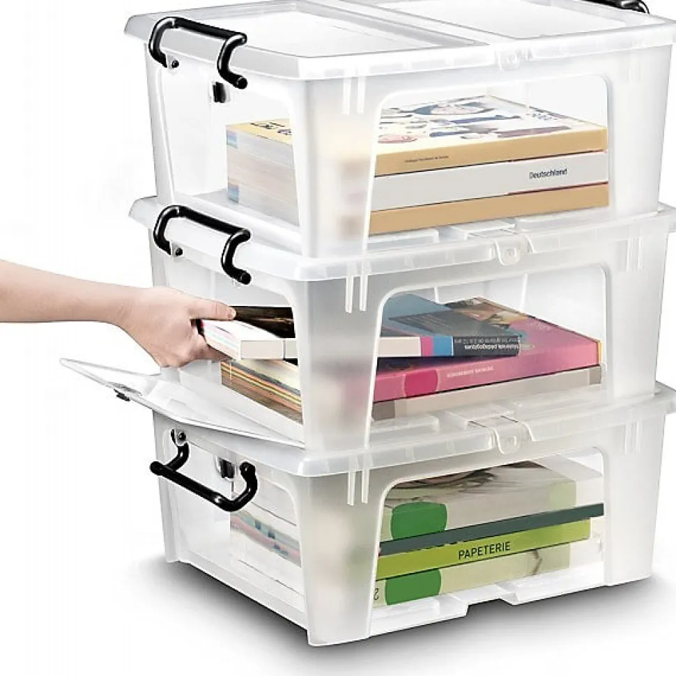 Caisse avec couvercle papillon et ouverture façade 20 l