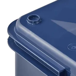 Caisse de Rangement Empilable en plastique recyclé 28 litres - Bleu Foncé