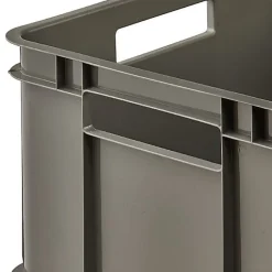 Caisse de Rangement Empilable en plastique recyclé 28 litres - Gris