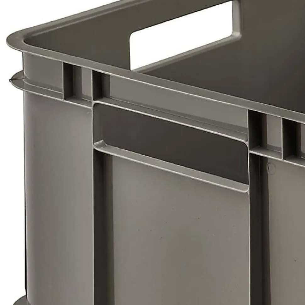 Caisse de Rangement Empilable en plastique recyclé 28 litres - Gris