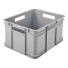 Caisse de Rangement Empilable en plastique recyclé 28 litres - Gris Clair