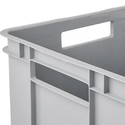 Caisse de Rangement Empilable en plastique recyclé 28 litres - Gris Clair