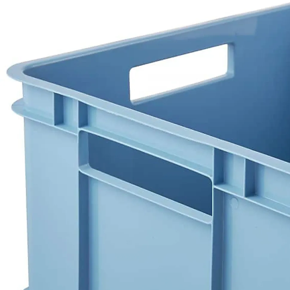 Caisse de Rangement Empilable en plastique recyclé 28 litres - Bleu