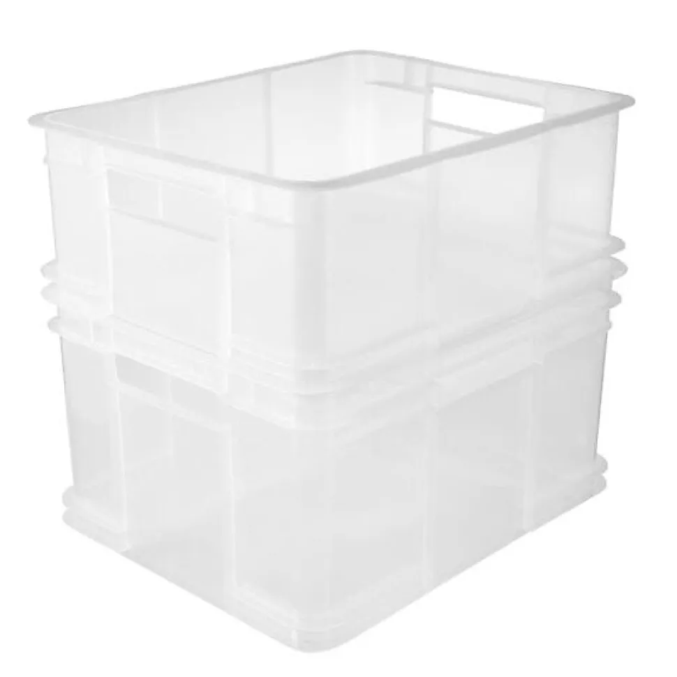 Caisse de rangement Empilable 16 litres Euro-Box M - Naturel