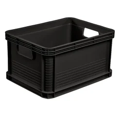 Caisse de rangement professionnelle alimentaire 20 litres - Noir