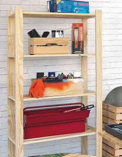 Caisse de rangement rectangulaire en pin massif taille M