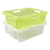 Caisse de rangement transparente plate 16 litres - Transparent