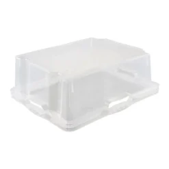 Caisse de rangement transparente plate 16 litres - Transparent