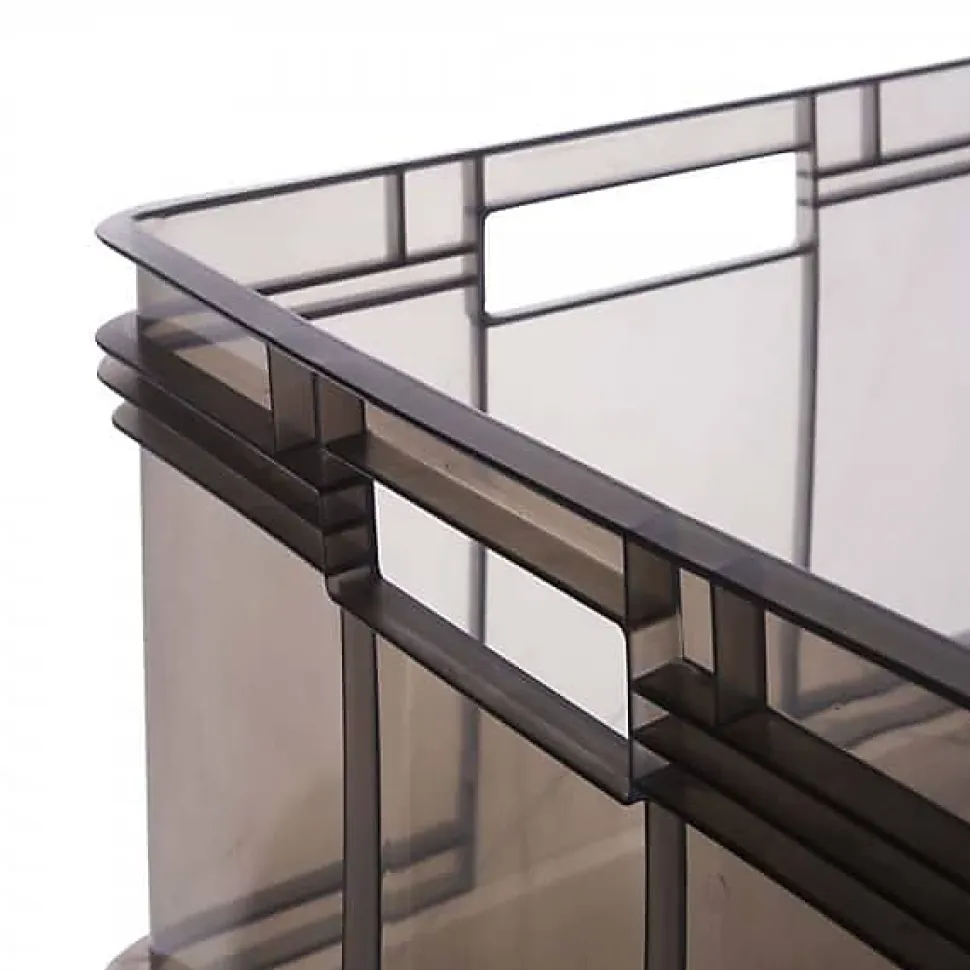 Caisse de Rangement Transparente 54 litres Euro-Box XXL - Gris